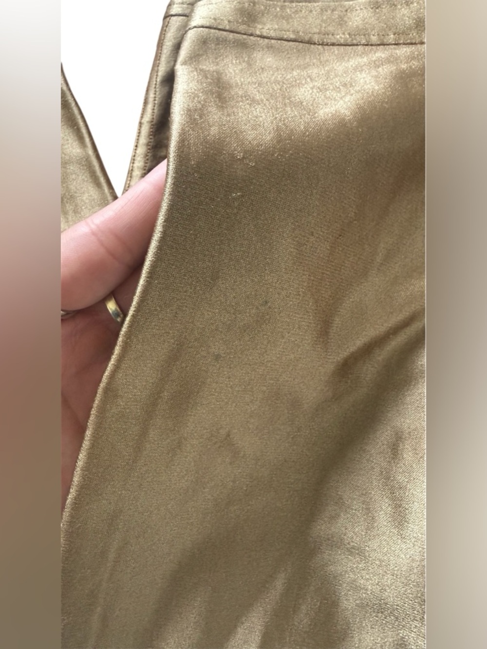 *Damaged* Y2K  American Apparel High Rise Gold Disco Pants - Picture 6 of 15